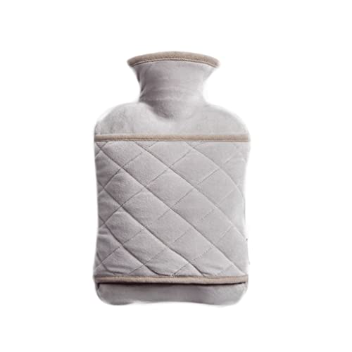 Wärmflasche mit Wassereinspritzung Großes Fassungsvermögen 1,2 Liter / 1,8 Liter Wärmflasche mit Deckel mit Samtbezug