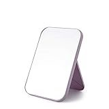 HBBOOI Tabelle Kosmetikspiegel mit verstellbarer Standfuß Reisen oder Badezimmerspiegel groß for die Verfassung anwendet & Rasieren Girl Frauen Kosmetikspiegel (Color : Purple)