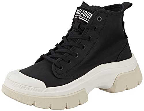 Palladium Pallawave Sneaker, Damen, Black/Marshmallow, 42 EU