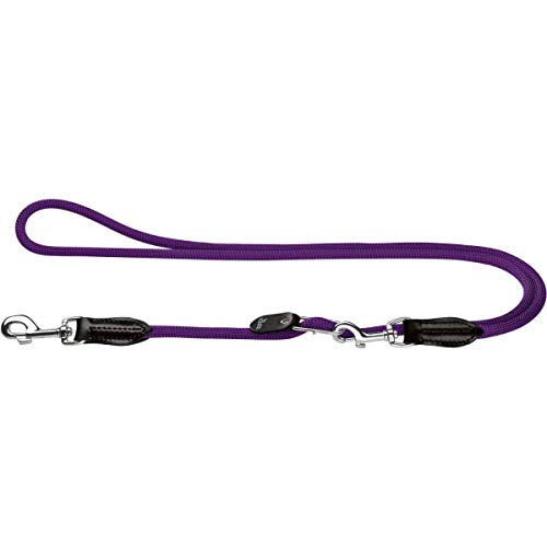 HUNTER Freestyle Vario-Leine, verstellbare Führleine für Hunde, robust, wetterfest, 1,0/260 cm, violett