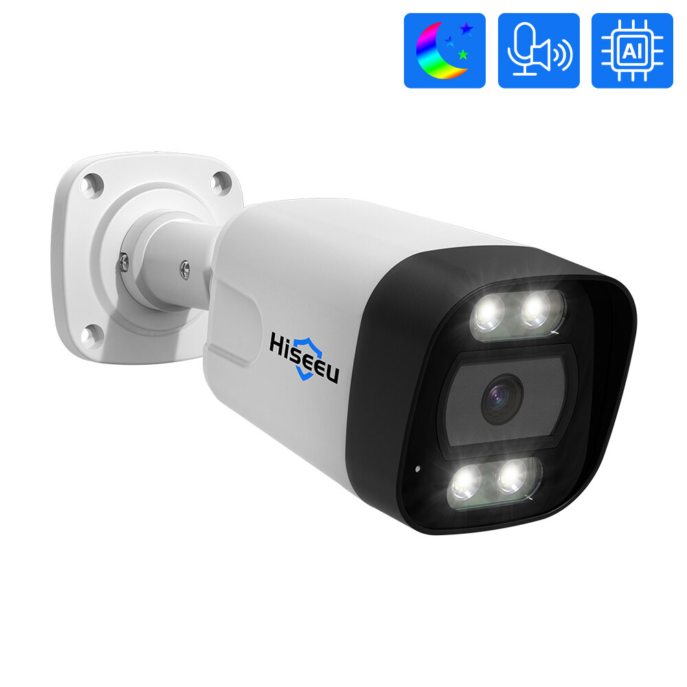 Hiseeu HB715-PA 4K 5MP POE IP-Kamera Intelligente Nachtsicht P2P Bewegungserkennung Zwei-Wege-Audio H.265 Wasserdichte C