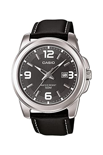 Casio Herren Analog Quarz Uhr mit Leder Armband MTP-1314L-8A