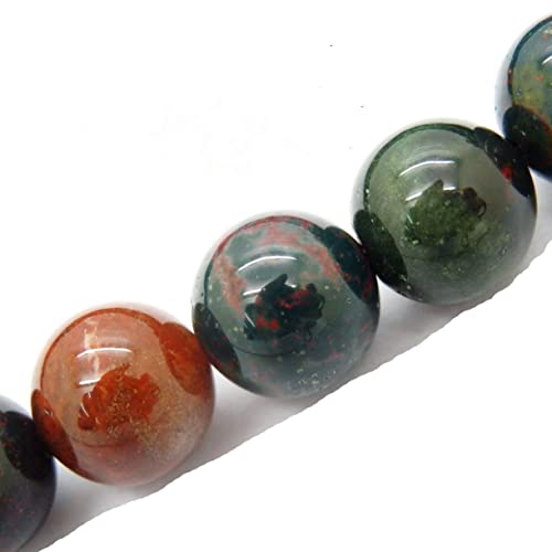 Fukugems Naturstein perlen für schmuckherstellung, verkauft pro Bag 5 Stränge Innen, Bloodstone 8mm