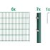 Metallzaun Grund-Set Doppelstabmatte verz. Grün beschichtet 6 x 2 m x 1,2 m