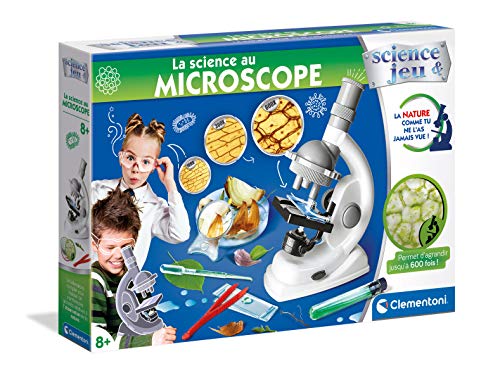 Clementoni 52525 Wissenschaft im Mikroskop – wissenschaftliches Spiel – französische Version, ab 8 Jahren, Mehrfarbig