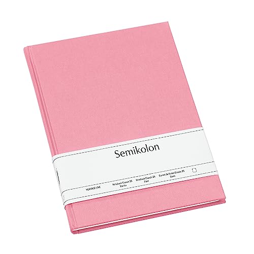 Semikolon 364709 - Notizbuch Classic B5 blanko - 176 Seiten, cremeweißes Papier – Lesezeichen – flamingo pink