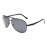 WUCHENG 160mm Herren Sonnenbrille polarisierte Maxi-Huge-Sonnenbrillen Man Fahren Anti Polar Aviation Brillen UV400 Sonnenbrille (Lenses Color : Black Black)