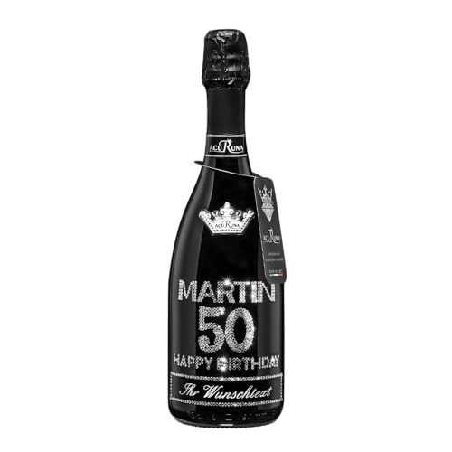 Personalisiertes Geschenk Geburtstag mit Swarovski Frau Mann Geburtstagsgeschenk Motiv MARTIN 50 ausgefallen