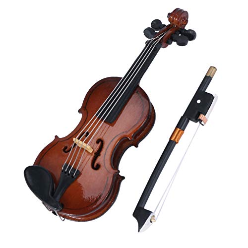 Jcevium Gifts, Miniatur-Nachbildung für Violine, Musikinstrument, mit Koffer, 8 x 3 cm