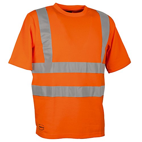 Cofra Warnschutz T-Shirt Alert V118-1 Arbeitsshirt, L, in Signalfarbe orange, 40-00V11801-L