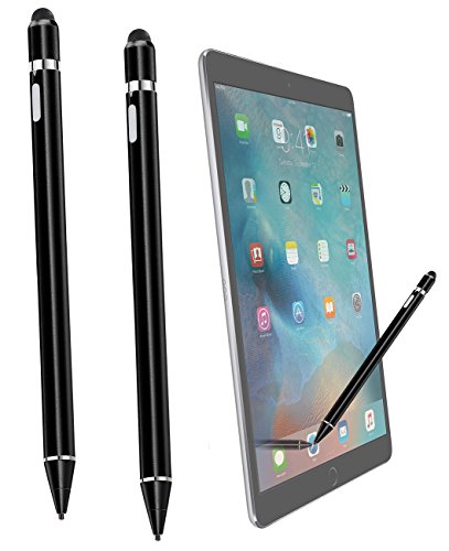 Callstel Handy Stift: 2er-Set aktive Touchscreen-Eingabestifte mit Akku, auch kompatibel zu iPad Pro (iPad Pencil)
