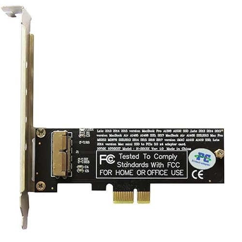 28PIN zu PCI-E 1 X Adapter, kompatibel mit Sandisk sd6pq4 m SSD ab 2013–2015 MacBook Air/Pro
