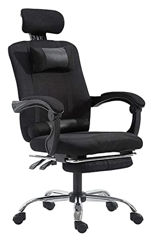 Gaming-Stuhl mit hoher Rückenlehne, ergonomischer drehbarer Computer-Stuhl, Lift-Stuhl, Spiel-Arbeitsstuhl, Stuhl (Farbe: Schwarz), bequemer Jahrestag Vision