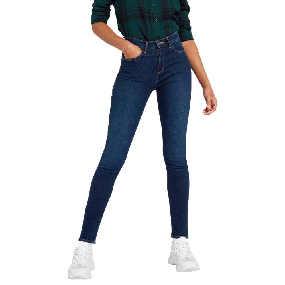 Wrangler Damen High Rise Skinny Jeans, Night Blue 1, 31W / 32L