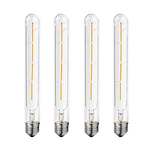 4 Stück LED T30 E27 4W Filament Glühbirne Edison Vintage Dekorativen Rohrförmige Glühlampe Birne Warmes Licht 2200K,360°Abstrahlwinkel AC220-240V