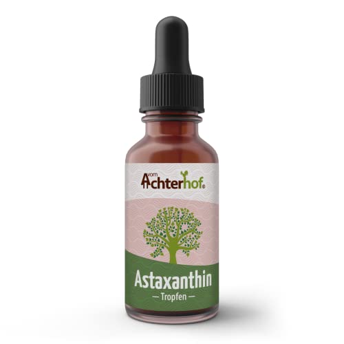 Astaxanthin Tropfen 50ml | mit 12mg Astaxanthin und 12mg Vitamin E | Vitamin E trägt dazu bei, die Zellen vor oxidativem Stress zu schützen | vom Achterhof