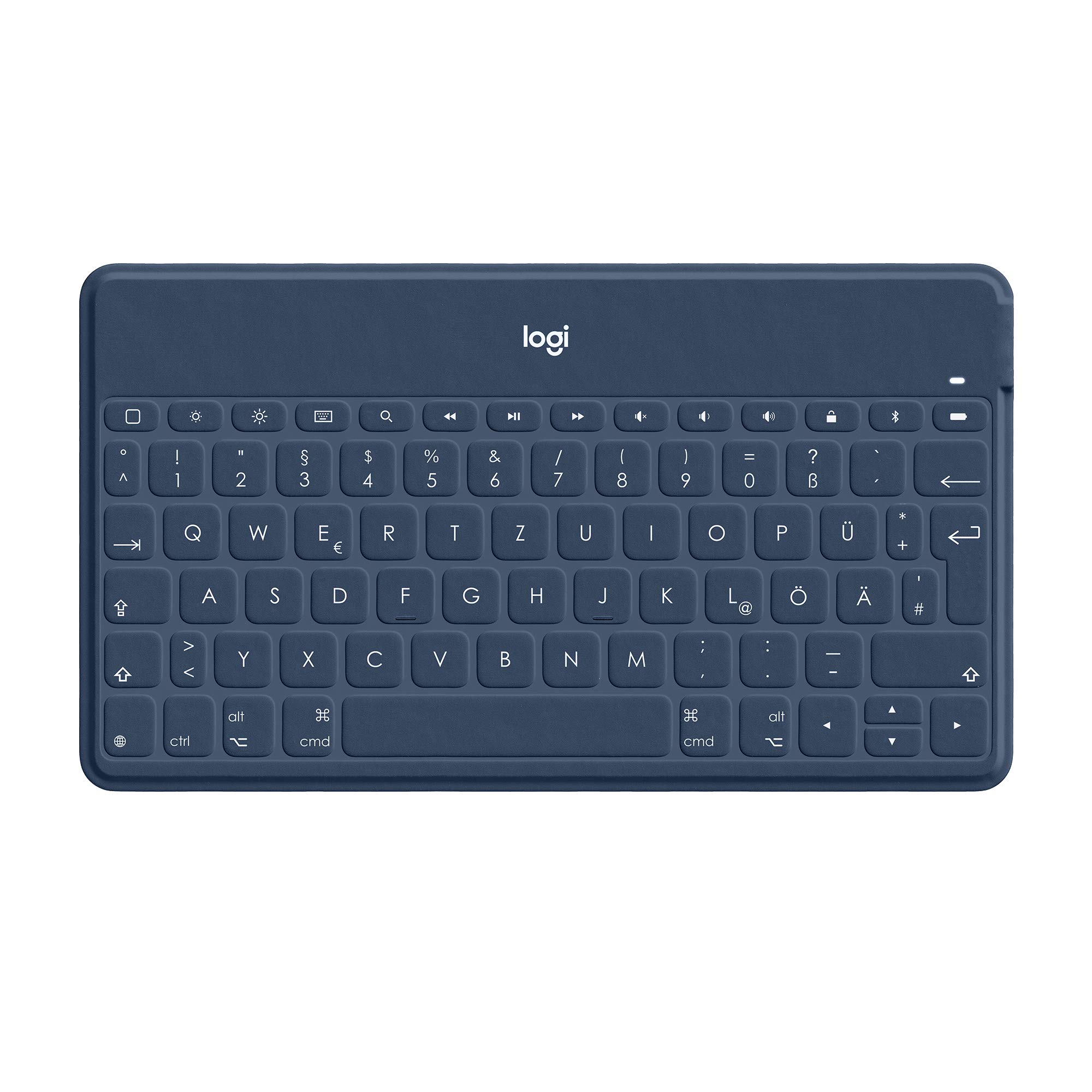 Logitech Keys-to-Go Kabellose Tablet-Tastatur, Bluetooth, iOS-Sondertasten, Ultraleicht & Geräuschlos, 3-Monate Akkulaufzeit, Fürs Tablet und Smartphone, Deutsches QWERTZ-Layout - Schwarz