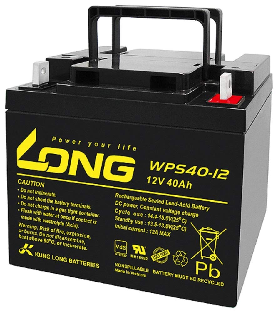 Kung Long Akku 12V 40Ah Pb Batterie Bleigel WPS40-12 VDs kompatibel MP45-12, NP38-12I, 38Ah, 39Ah, 40Ah, 42Ah, 45Ah, 50Ah