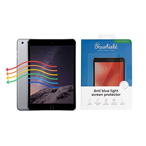 Ocushield Anti-Blaulicht Schutz - Apple iPad Schutzfolie, iPad Mini 1 2 3 –Augenschutz mit Blaulichtfilter - Anerkanntes Medizinprodukt-Blendschutzfilter – Panzerglas Folie mit Blendschutz