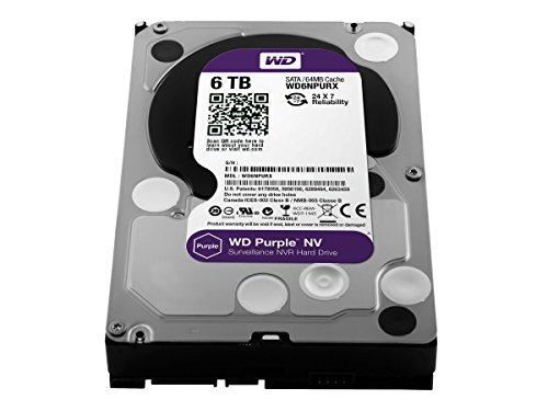 WD Purple 6 TB Festplatte für Videoüberwachung - Intellipower SATA 6 Gb/s 64MB Cache 3.5 Inch - WD60PURX