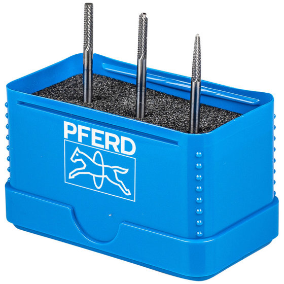 PFERD - Hartmetall Hochleistungskleinfrässtift Set MICRO 3-tlg. Ø 3mm Schaft-Ø 3mm Feinbearbeitung