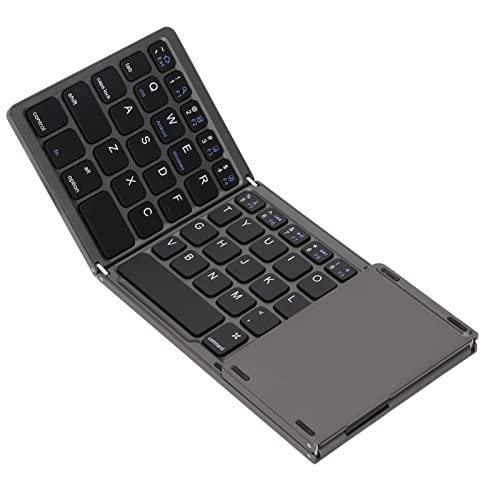 Faltbare Tastatur, 3-fach Faltbare -Bluetooth-Tastatur Im Taschenformat, Faltbare Bluetooth-Tastatur für Mobiltelefone, Tablets, Laptops, Kompatibel für Android, OS X, für