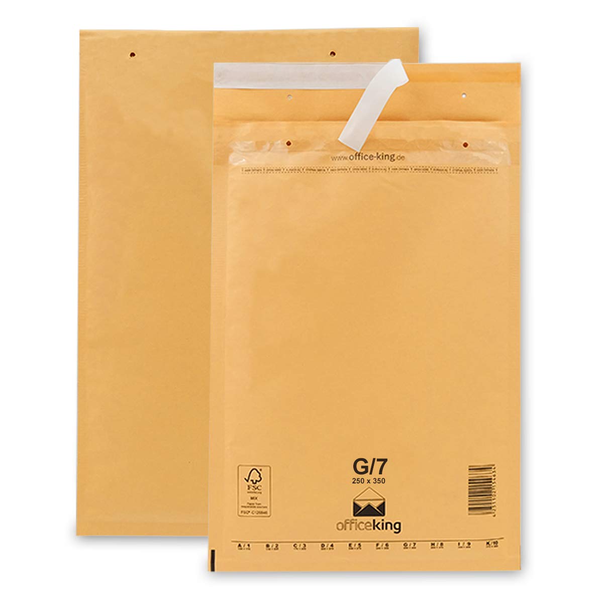 verpacking 100 Luftpolstertaschen Versandtaschen Luftpolsterumschlag G7, Innenmaß: 230 x 340 mm, Braun Versandverpackung Polsterumschläge selbstklebend geeignet für DIN A4+