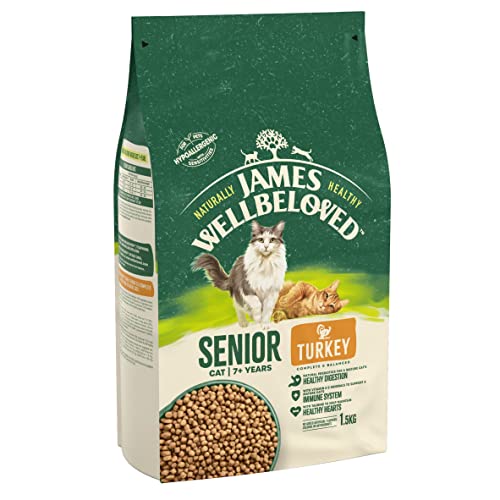 James Wellbeloved Turkey and Rice Senior Dry Cat Food 1.5 Kg