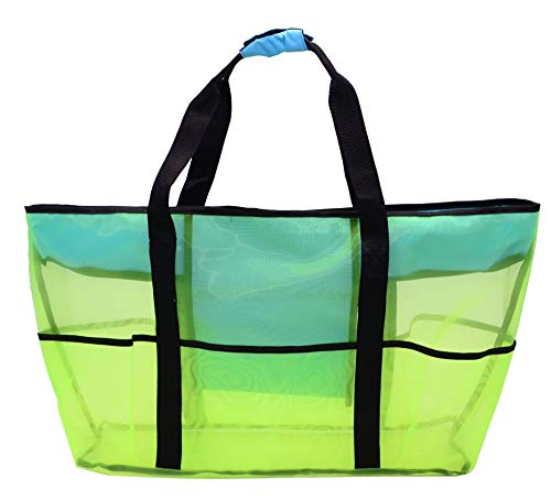 Strandtasche 8 Taschen Sommer Große Strandtasche Für Handtücher Mesh Durable Beachtasche für Spielzeug wasserdichte Unterwäsche Tasche Strand Tasche (Color : Gray)