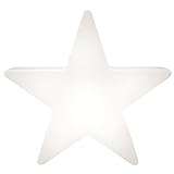 8 seasons design Shining Star Solar LED Weihnachtsstern Ø 60 cm (Weiß), inkl. Solarmodul und LED-Leuchtmittel in warmweiß, Stern beleuchtet, Weihnachts-Deko, Winter-Deko, für außen und innen