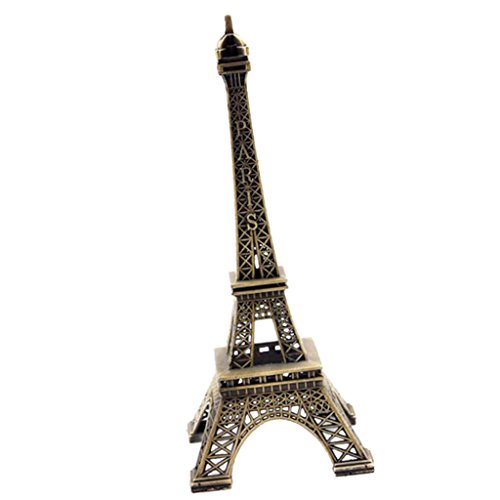 PETSOLA Retro Vintage Bronze Paris Eiffelturm Figur Statue Home Decor Bronze Finish, L