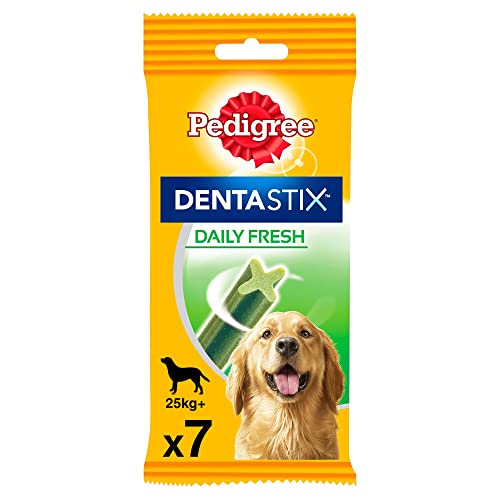 PEDIGREE Pack von Densex frisch für den täglichen Gebrauch für die Zahnreinigung und gegen den schlechten Atem großer Hunde (10 Packungen von 7UD)