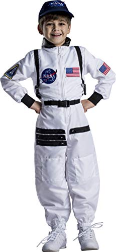 Dress Up America 724-T2 Weltraumanzug für Kinder Attraktiver weißer Astronauten, Blau, Größe 1-2 Jahre (Taille: 61-66, Höhe: 84-91 cm)