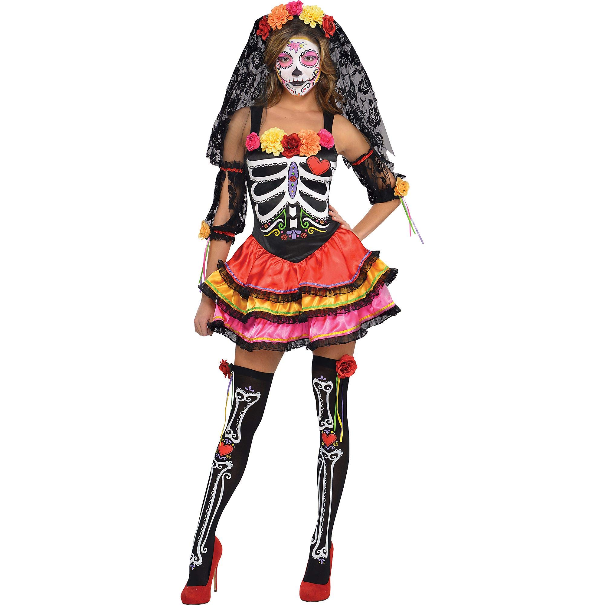 (PKT) (844569-55) Adult Ladies Day Of The Dead Señorita Costume (Large)