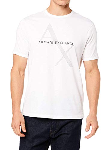 Armani Exchange Herren 8NZT76 T-Shirt, Weiß (White 1100), Small