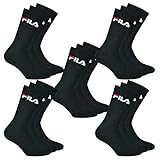 FILA 15 Paar Herren Sportsocken Tennissocken Socken F9505, Farbe:200 - black, Socken & Strümpfe:35-38