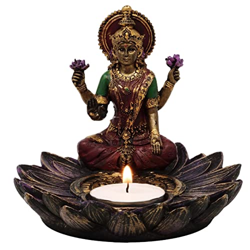 Lakshmi mit Teelicht oder als Räucherstäbchenhalter - Gottheit, Buddha, Indien