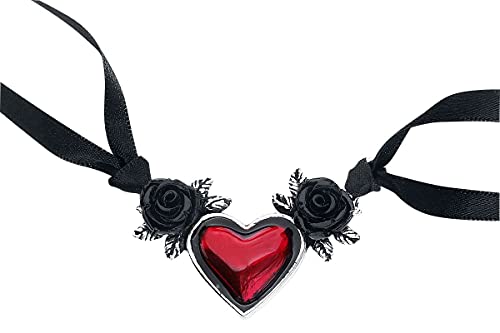 Alchemy Gothic Blood Heart Frauen Halsband Standard Hartzinn Gothic