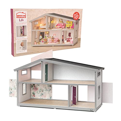Lundby Puppenhaus Life - Puppenstube - Puppenvilla - 2-stöckig - 4 Zimmer - 75x26x39 cm - Miniaturhaus - verstellbar Wände - ab 4 Jahre - für 11 cm Puppen - Maßstab 1:18 - Minipuppen