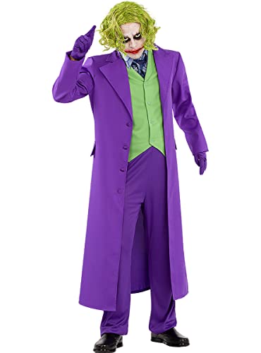 Funidelia | Joker Kostüm - The Dark Knight 100% OFFIZIELLE für Herren Größe S ▶ Superhelden, DC Comics, Bösewicht, Zubehör für Kostüm - Lustige Kostüme für Deine Partys