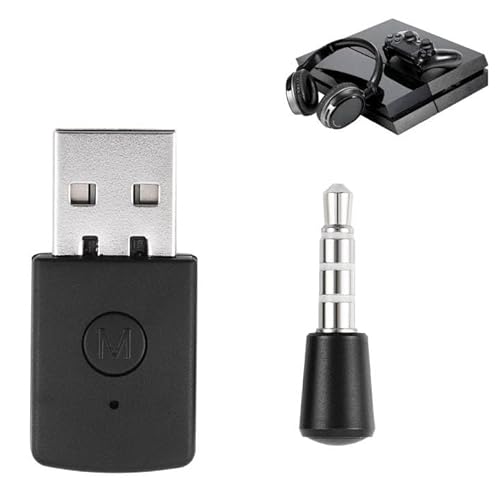 Mini USB 4.0 Bluetooth Adapter, Dongle Empfänger und Sender kompatibel mit PS4 Playstation Adapter Drahtloser Adapter Dongle Empfänger für Lautsprecher, Verstärker, Auto
