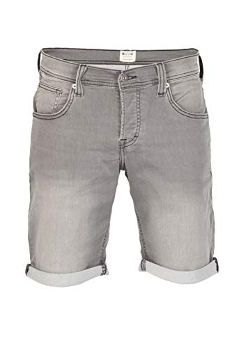 MUSTANG Herren Jeans Sweat Short Chicago Kurze Stretch Hose Real X Regular Fit - Blau - Grau, Größe:W 38, Farbe:Light Grey Denim (311)