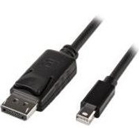 Lindy - DisplayPort-Kabel - Mini DisplayPort (M) - DisplayPort (M) - 3,0m (DisplayPort 1,2) - verriegelt - Schwarz (41647)