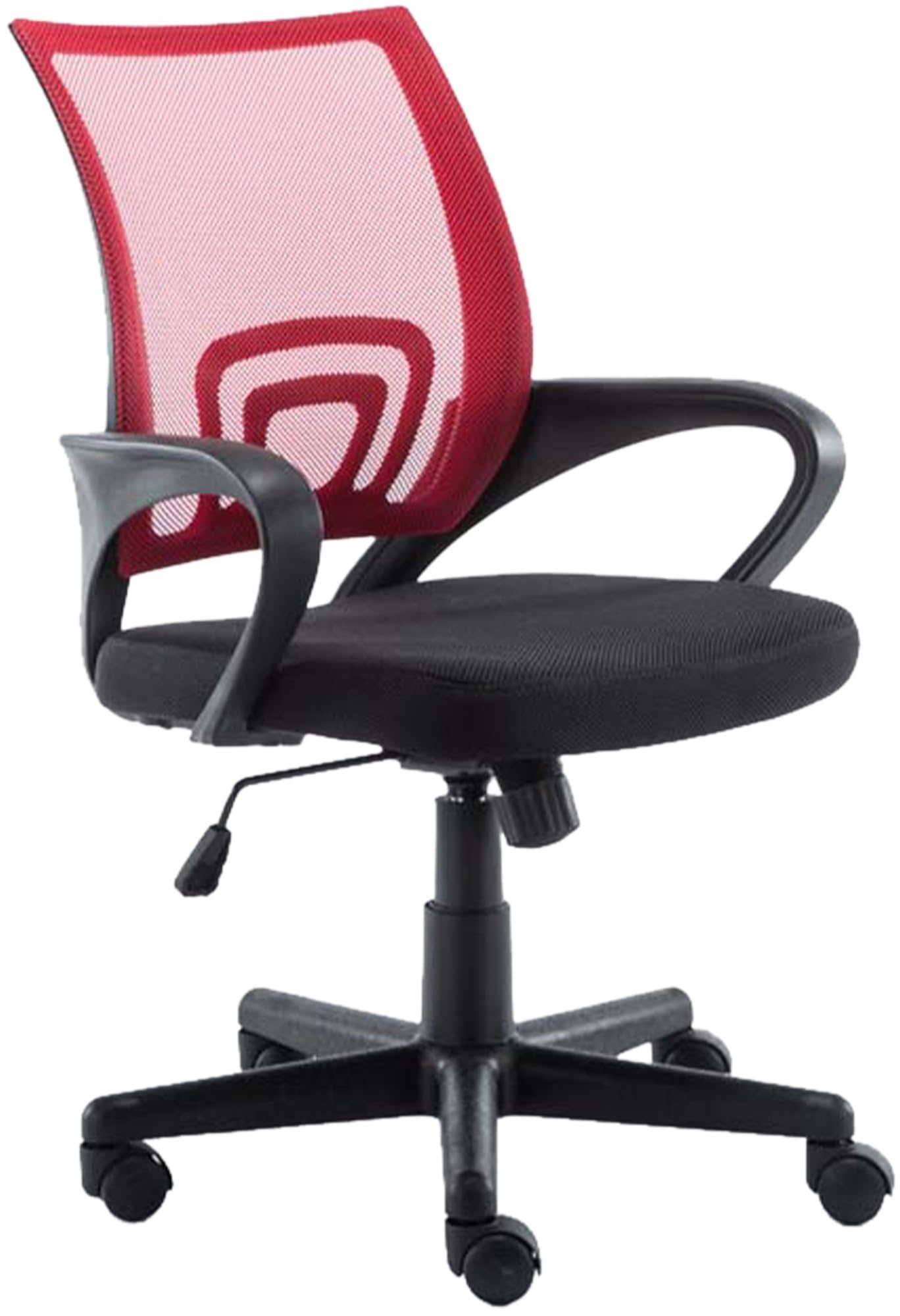 CLP Bürostuhl Genius I Höhenverstellbarer Schreibtischstuhl Mit Netz-Bezug, Farbe:rot