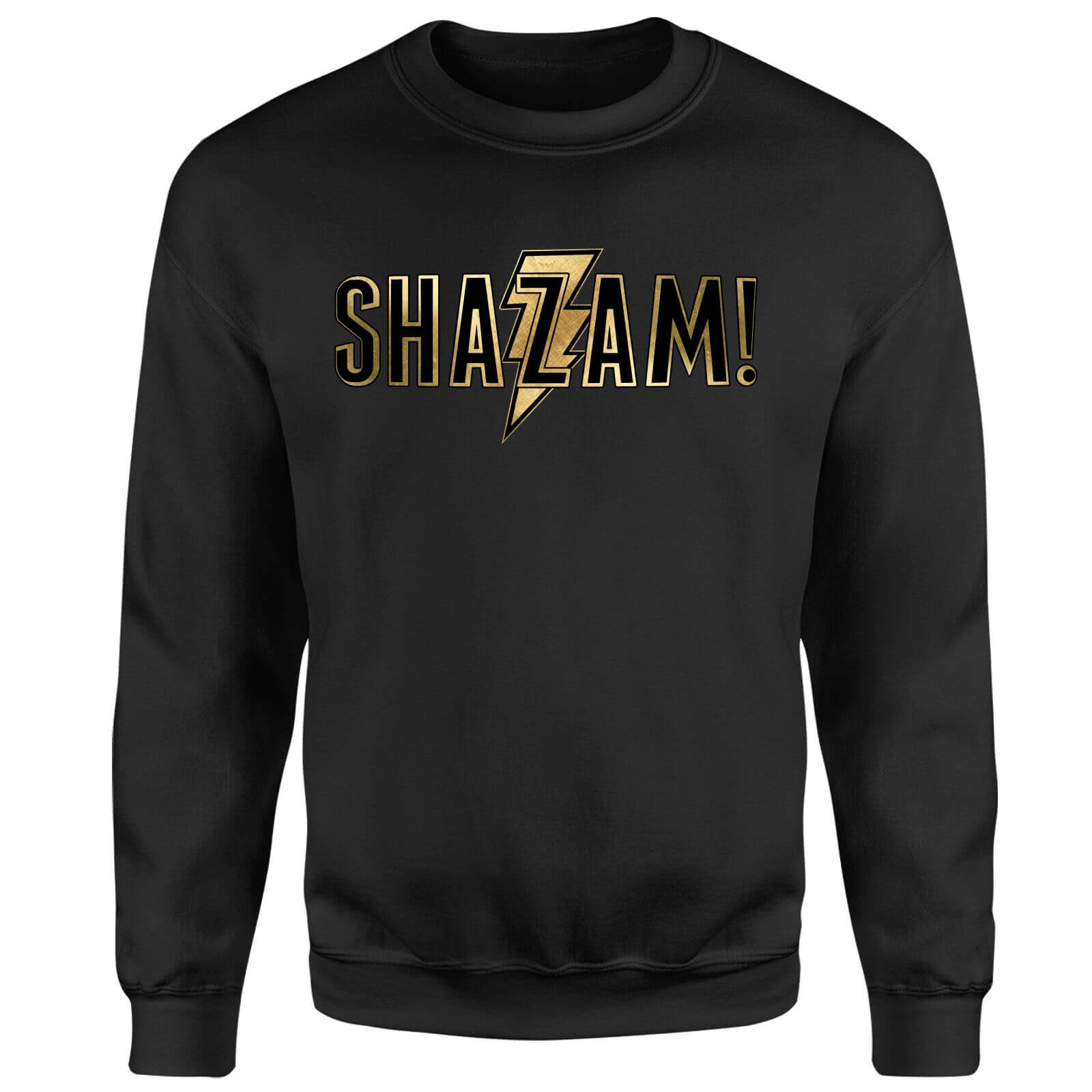 Shazam Gold Logo Sweatshirt - Black - XL - Schwarz 4