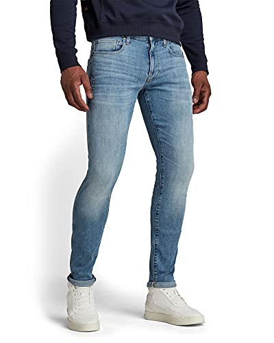 G-STAR RAW Herren Revend Skinny Jeans, Blau (lt indigo aged 8968-8436), W35/L34