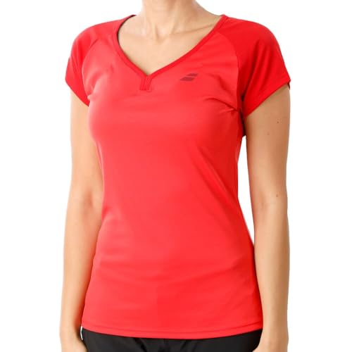 Babolat Damen Play Cap Sleeve Top Women Shirt, Rote Tomate, S
