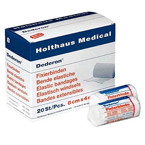 Holthaus Medical Fixierbinde Dederon®, Verband Bandage Binde Fixierung, elastisch, DIN 61 634-FB, 12cmx4m 20St