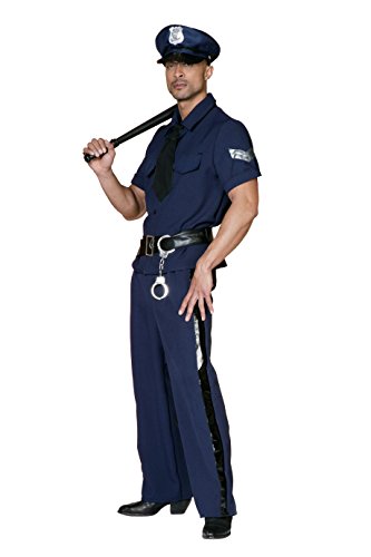 Stekarneval Herren-Kostüm Cop-Polizist, blau, Gr. 50-52