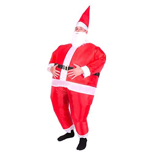 Bodysocks® Aufblasbares Weihnachtsmann Kostüm für Erwachsene